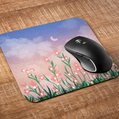 Printile MOUSE PAD 0.5 Non Slip Base Mousepad(Pink&Green)