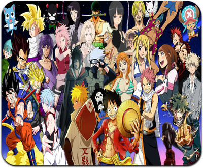 MITTRA INDIACRAFT Anime Mouse Pad Non Slip Base Mousepad(Multicolor)
