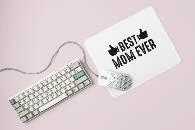 REVAMAN Best Mom Ever blackText - Printed Mousepad (20cm x 18cm) Mousepad(White)