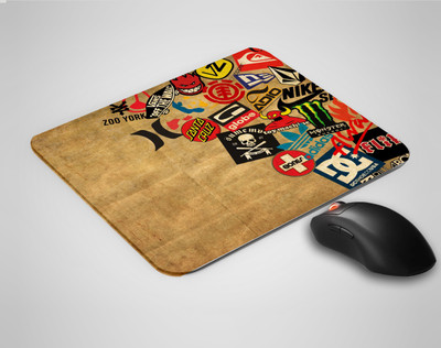 Goodprint PSK-MOSPD-MP87 Non Slip Base Mousepad(Logos On Vintage Background)