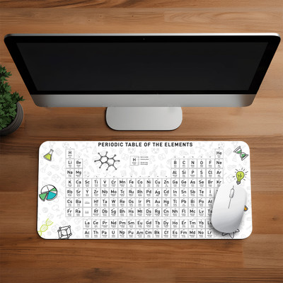 ZORI Periodic Table Element Printed Mouse Pad for Gaming Computer, Laptop (11*23inch) Non Slip Base Mousepad(Periodic Table Element Big)