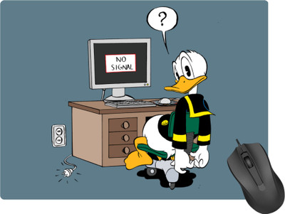 SuperiorFH Gaming Mouse Pad – (9 inch x 7 inch) Donald Duck No Signal (Sky Blue) Non Slip Base Mousepad(Multicolor)