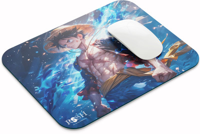 rssh creation Anime Warrior Premium Quality Gaming Mousepad Nonslip Base Mat for Computer Non Slip Base Mousepad(Light Blue)