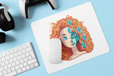Rushaan Merida - Printed animated Mousepad for animation lovers Mousepad(White)