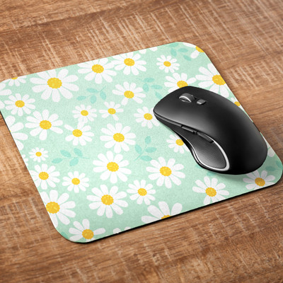 Printile MOUSE PAD 0.63 Non Slip Base Mousepad(Green&White&Yellow)