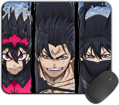 Kirmada Printed Design Mouse Pad Asta,Yami & Nacht Black Clover Mousepad(Multicolor)