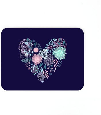 ASHOKAE Blue-Feel-Heart - Pack of 2 Non Slip Base Mousepad(Black)