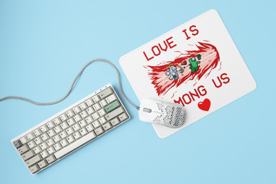 Rushaan Love is among us, fire - Printed animated Mousepad for animation lovers Mousepad(White)