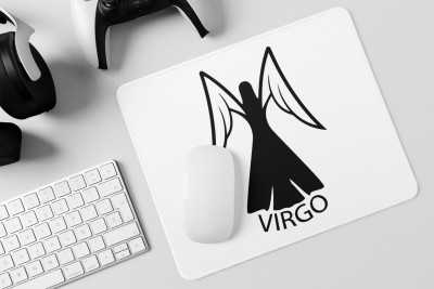 Rushaan Virgo, Symbol - Zodiac Sign Printed Mousepads For Astrology Lovers Mousepad(White)