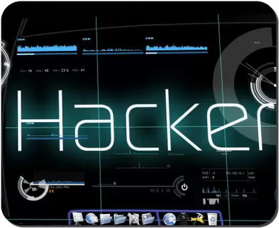 dk printing Amazing-hacker Printed Mouse Pad For Gaming And Office Use Mousepad(Black)