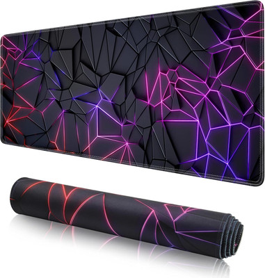 EASETENSIL Keyboard Mat, Mouse Pad Shortcut Keys Desk Mats for Office Mousepad(Purple, Black)