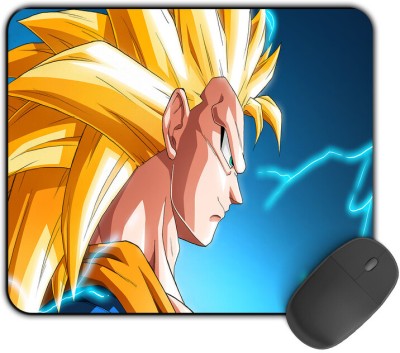 Kirmada Printed Designer Mouse Pad Super Saiyan Goku Face Dragon Ball Z Mousepad(Multicolor)