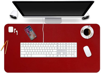 MISTYCDEP 1 Compartments REBUUR Desk Pad Protector(Red)