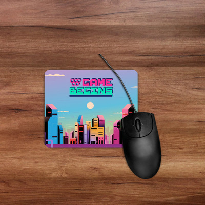 BESTBE Gaming Mouse pad with city skyline design 24*20 cm, Multicolor Non Slip Base Mousepad(Multicolor)
