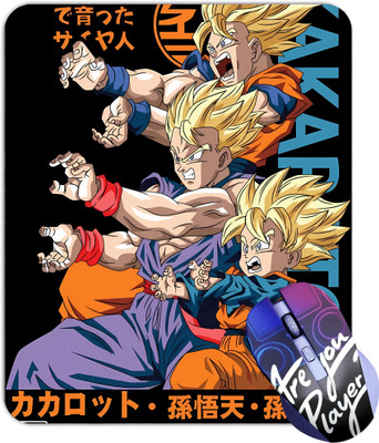 MITTRA Indiacraft Goku Anime Non Slip Base Mousepad(Black, Multicolor)