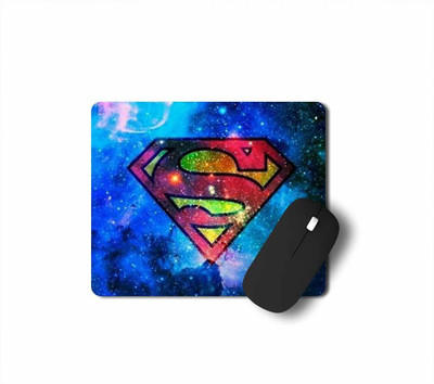 Tee Mafia Galaxy superman_mp Non Slip Base Dual Sided Mousepad(Blue)