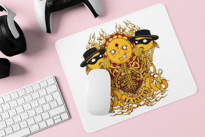 Rushaan La Muerte, yellow devil - Printed animated Mousepad for animation lovers Mousepad(White)