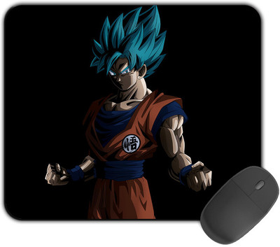 Kirmada Printed Designer Mouse Pad Super Saiyan Blue Dragon Ball Z Non Slip Base Mousepad(Multicolor)