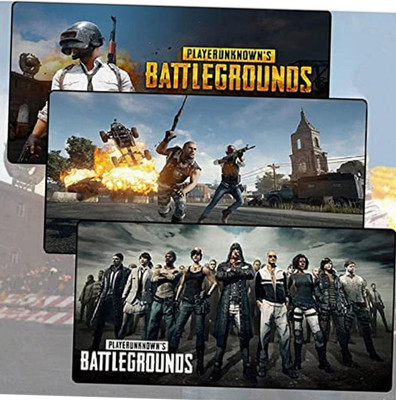 BhalTech Large XXL battlegrounds Gaming Mouse Pad Foldable Waterproof Mat for Keyboard Non Slip Base Dual Sided Mousepad(Black)