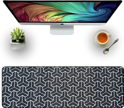 Octec Mouse Pad | Washable & Extra Thick | 30 cm x 80 cm Non Slip Base Dual Sided Mousepad(Black)