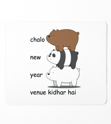 NarayaniCollectionss New Year Party, Graphic Printed Sublimated Mousepad Mousepad(White)