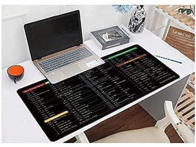 PelBart Excel Shortcut Keyboard Mat – Smart Desk Upgrade for Fast Navigation Non Slip Base Mousepad(Black)
