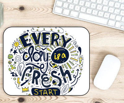 hanumant enterprises Motivational Mouse Pad (9 inch x 7 inch) - Computer Non Slip Base Mousepad(White)