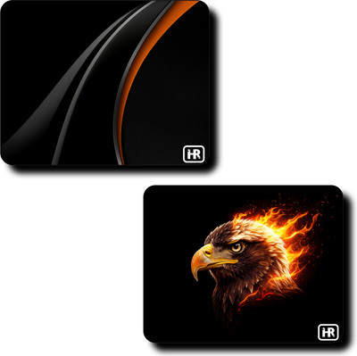 clickzone Mouse Pad For laptop, ( Pack of 2 )PC, Gaming, Tablet, Non-slip Base Non Slip Base Mousepad(Multicolor)