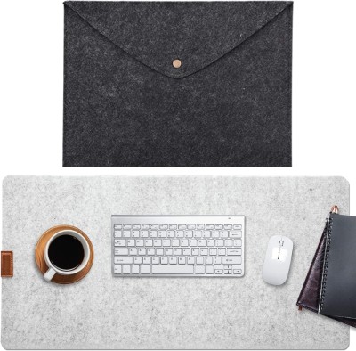TIERNO 70*30 Cm Mouse Pad Desk Pad With 13-Inch Felt Laptop Sleeve Combo TI36/4 Combo Set(Multicolor)