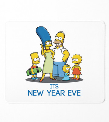 NarayaniCollectionss Family's New Year, Graphic Printed Sublimated Mousepad Mousepad(White)