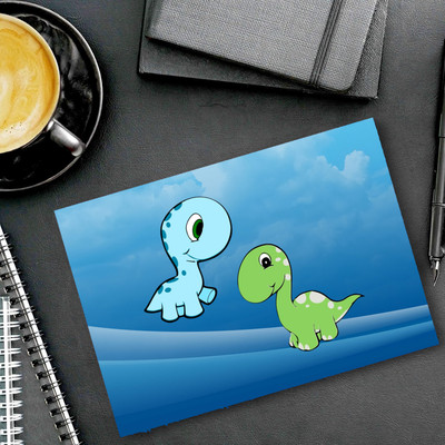 dk printing Cartoon-baby-dinosaur-egg-widescreen Printed Mouse Pad Non Slip Base Mousepad(Black)