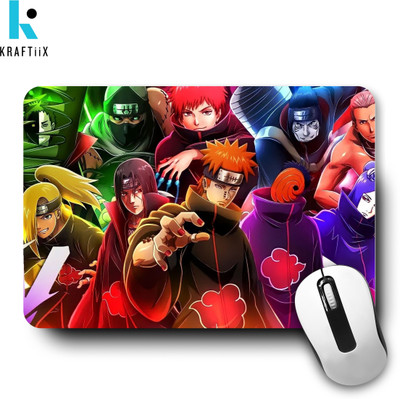 KRAFTiiX Anime Naruto Akatsuki Theme Mousepad Non-slip Rubber based computer laptop Non Slip Base Mousepad(Black, Multicolor)