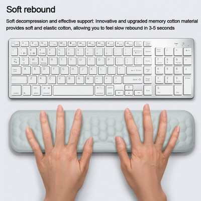 Hofason Keyboard Wrist Rest, Ergonomic Keyboard Pad with PU Leather and Memory Foam Non Slip Base Mousepad(Grey)