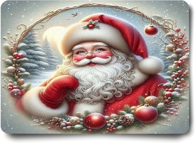 ASvik Creation Santa Claus MP-05 Gaming Mouse Pad for Gamers, Office, PC, Laptop 23x19 cm Non Slip Base Mousepad(Multicolor)