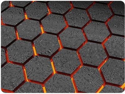 OMORTEX Hexagon Shape Design Mouse Pad with Non Slip Base Mousepad(H39)