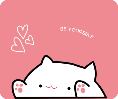INFOTECH MOUSEPAD073 Non Slip Base Mousepad(White & Pink)
