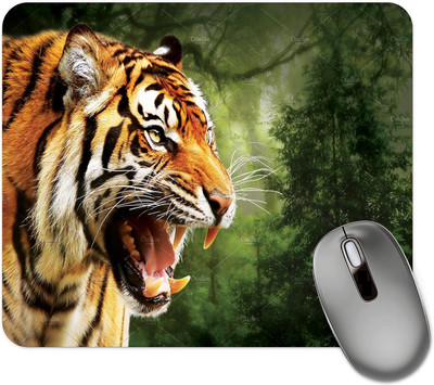 dk printing Tiger Is The Great 111 Printed Mouse Pad Mousepad(Black)