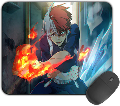 Kirmada Printed Design Mouse Pad Badass Todoroki Non-Slip My Hero Acadamia Non Slip Base Mousepad(Multicolor)