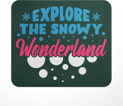 LASTWAVE Explore The Snowy Wonderland, Winter Theme Anti-Slip Rubber Base & Smooth Mouse Non Slip Base Mousepad(Multicolor)