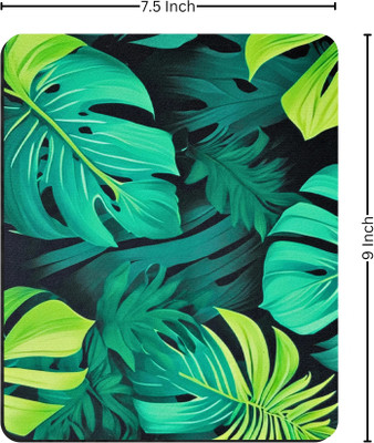Printile PRINTED MOUSE PAD Non Slip Base Mousepad(Green&Black)