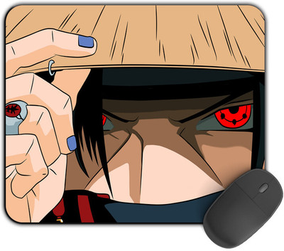 Kirmada Gaming Mouse Pad - Itachi Eyes (Naruto) Smooth Surface Non Slip Base Mousepad(Multicolor)