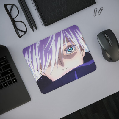 VORTEXPRINT Ultra Low Friction Gaming Mouse Mat, Anti-Slip Base, High Durability Anime Non Slip Base Mousepad(Blue, White)