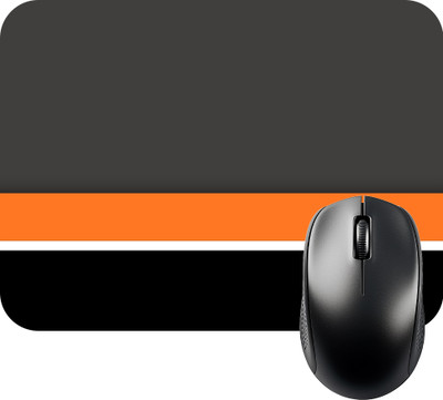 FINIXSTORE Premium Grey Orange Black Abstracation Art Printed (9 inch x 7 inch) Non Slip Base Mousepad(Multicolor)