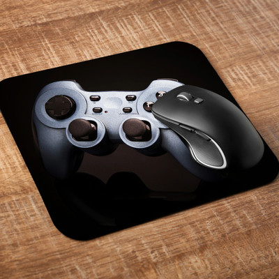 Printile MOUSE PAD 0.107 Non Slip Base Dual Sided Mousepad(Black&White)