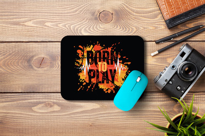 MOTIVATE BOX Non Slip Rubber Base Mousepad (23x18)cm printed design on Born To Play Mousepad(Multicolor)