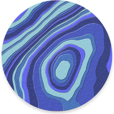 The Custom Crow Topographic Contour Abstract Art Textured Round Mouse Pad Mousepad(Pattern 20)