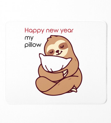 NarayaniCollectionss Pillow And New Year Graphic Printed Sublimated Mousepad Mousepad(White)