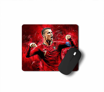 Tee Mafia CR7_ RED_MP Non Slip Base Dual Sided Mousepad(Red)