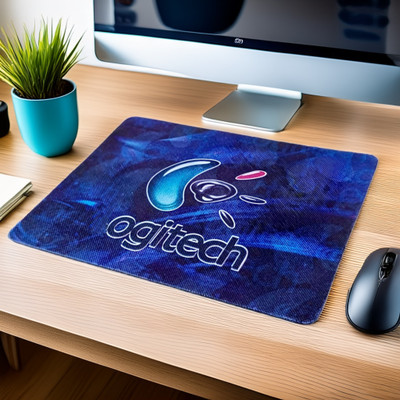 OGITECH Ultra-Low Friction Mouse Mat,Anti-Slip Base,High Durability,Waterproof Mousepad Non Slip Base Mousepad(Blue)