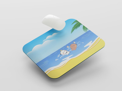 UNIARAWALAS Non-Slip Brain ,DuDu BuBu Mousepad MP47 Non Slip Base Mousepad(Black)